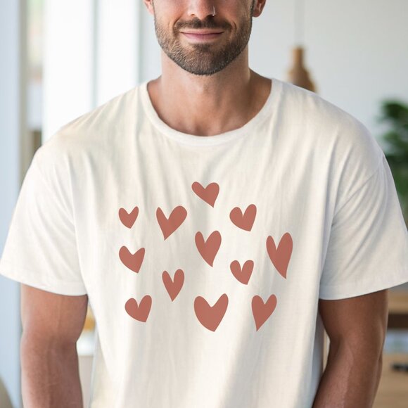 Heart Graphic Tee Minimalist Love Shirt Cute Trendy Top - Picture 4 of 6